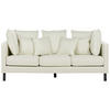 3-SITZER-SOFA cremeweiß Fenstad - Schwarz/Weiß, Textil (200/97/95cm) - Beliani
