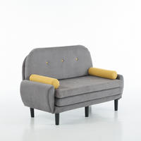 SOFA verstellbar Grau mit Stauraum und 2 Kissen - Grau, Kunststoff (77/85/133.5cm) - Meubliv