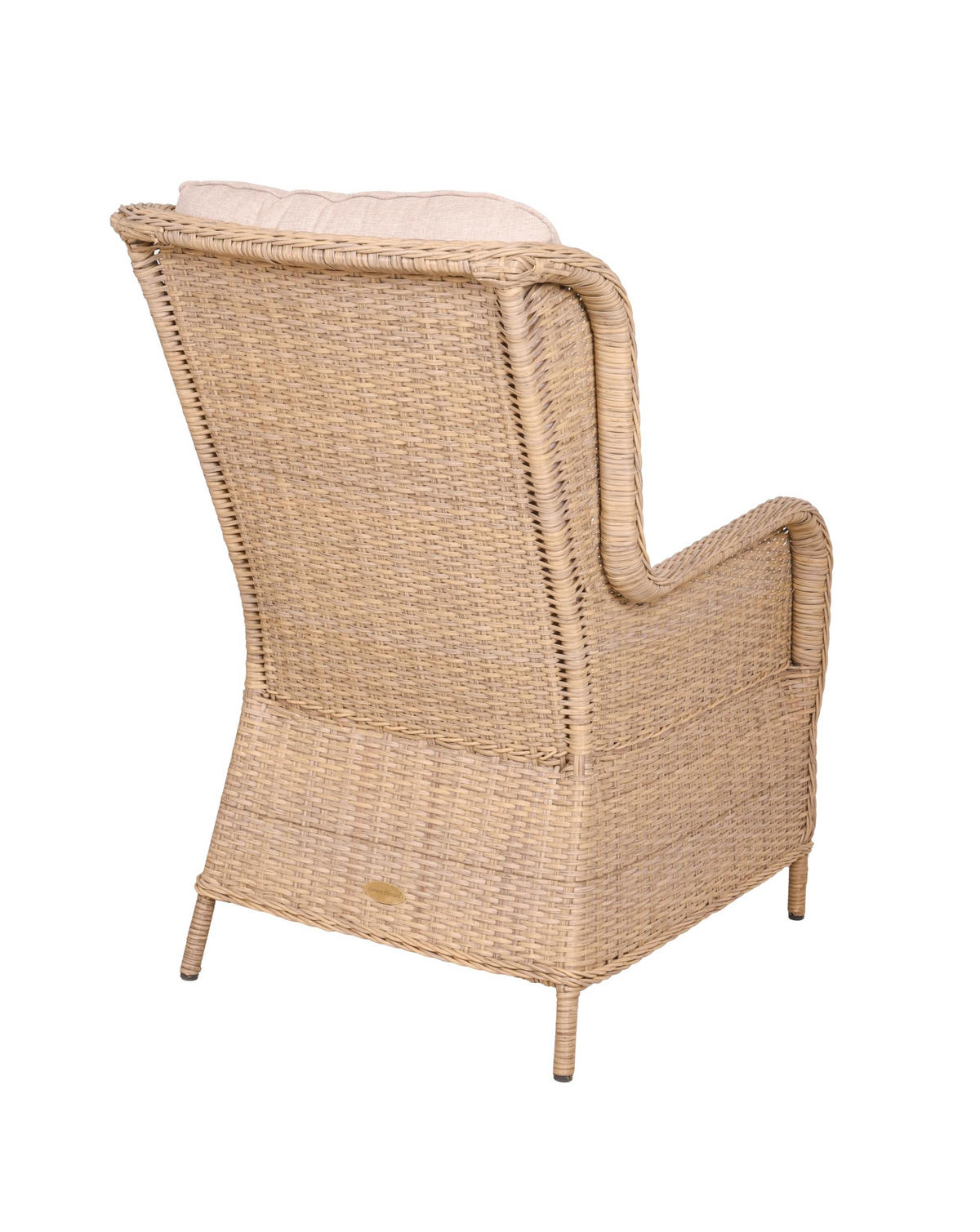 GARTENSTUHL Nara mit Beistelltisch Beige Gartenstuhl-Set - Beige, Kunststoff (68/98/90cm) - DELUKE