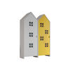 REGALSCHRANK Set Kania 115x37x171 MDF+Holzwerkstoff Weiß /Bunt - Gelb/Weiß, Holzwerkstoff (115/171/37cm) - 58aufmkessel