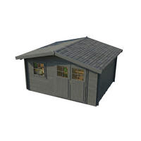 GARTENHAUS Holz Valeria - Grau, Holz (438/222/427cm) - Alpholz