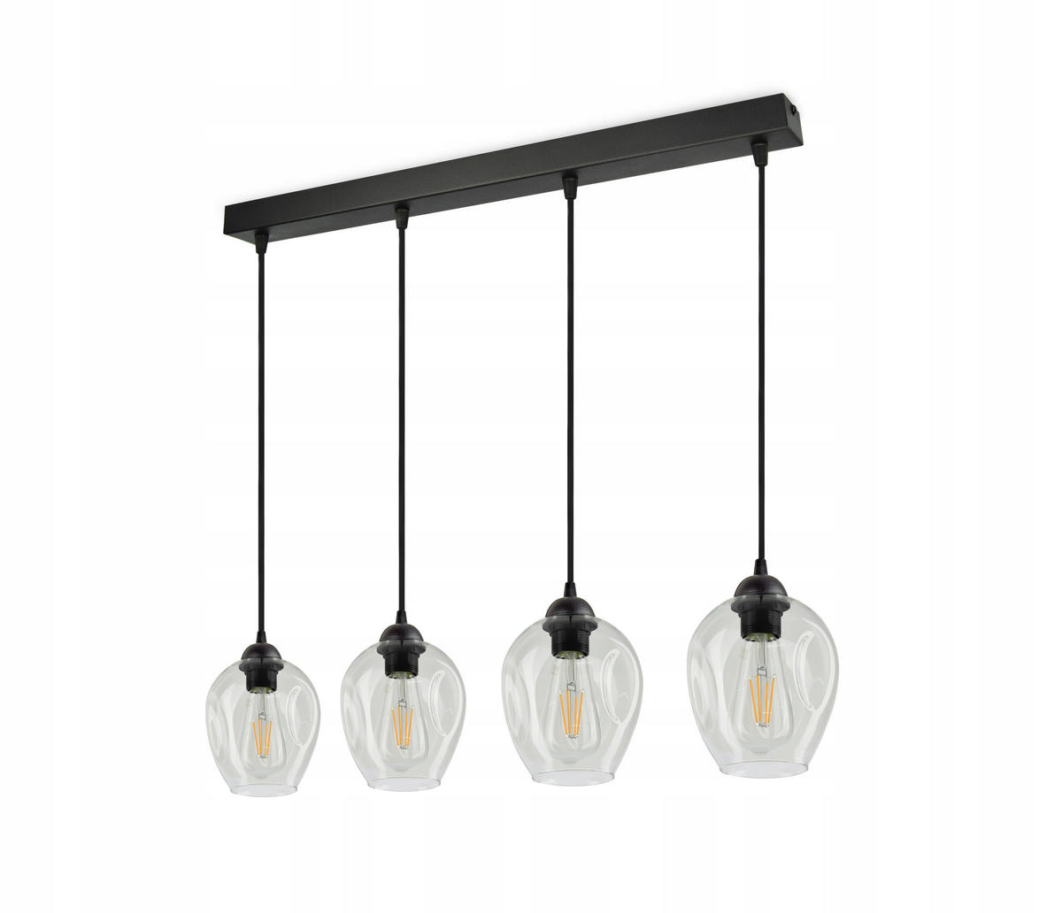 PENDELLEUCHTE Hegel - Transparent/Schwarz, Glas/Metall (15/65/80cm) - kiki design
