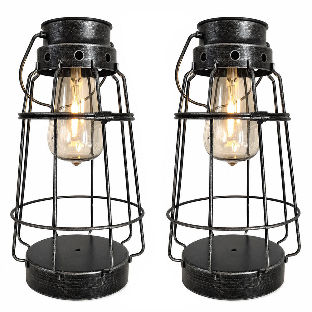 LED Außenleuchte Metall Silber 2er Set - Silberfarben, Metall (16/16/27cm) - Nowa