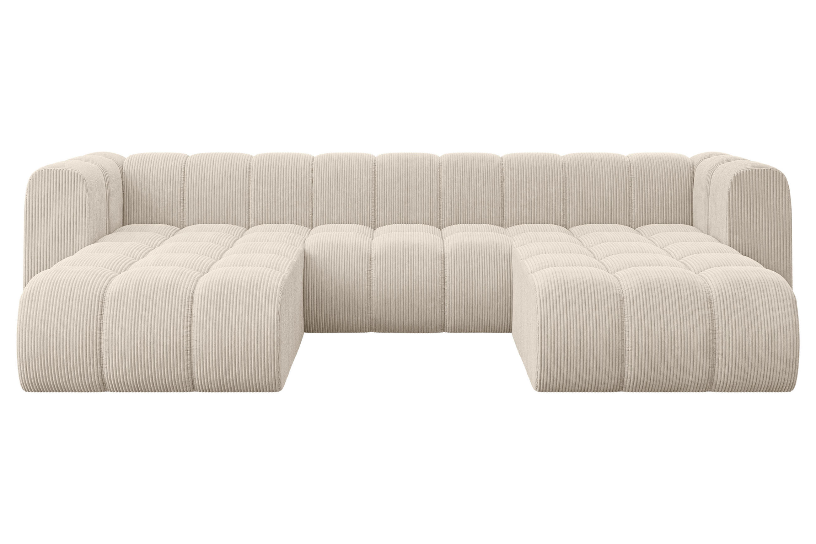 WOHNLANDSCHAFT modulares Sofa Joren-U1 - 319x177x70 cm Beige - Beige, Holzwerkstoff/Textil (319/70/177cm) - ALTDECOR