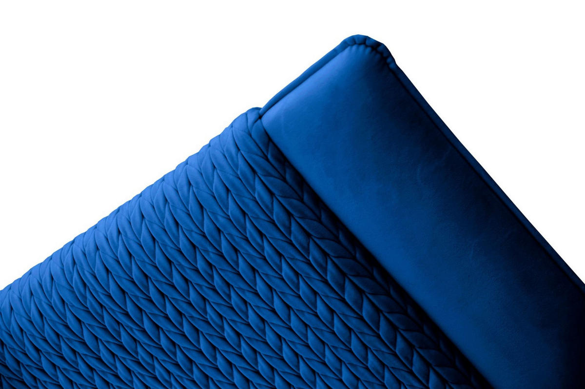 BOXBETT Cedric In Magic Velvet - Blau, Holzwerkstoff/Textil (120/200cm) - Fun Möbel