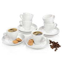 ESPRESSOTASSEN SET NEW PORT - 12 teilig aus Porzellan - Weiß, Keramik (0.08L) - Sänger