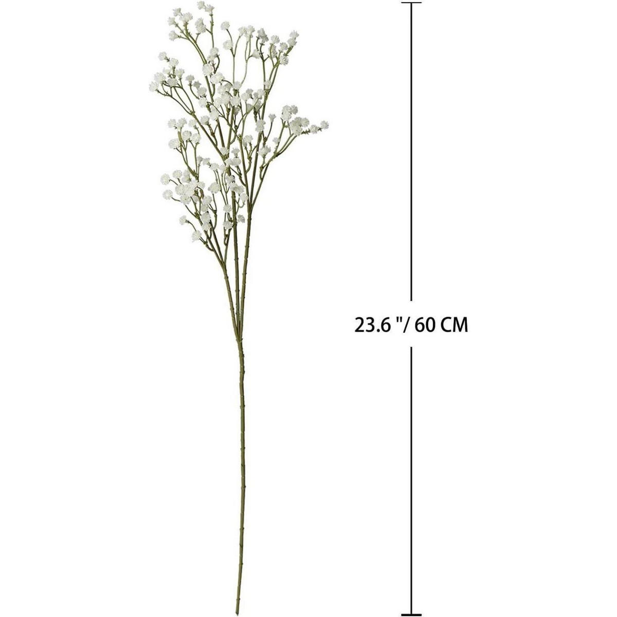 KUNSTBLUMEN Schleierkraut 10 Stück 60 cm - Weiß, Kunststoff (20cm)