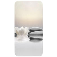 WC PŘEDLOŽKA Kameny - Lotos - Bílý - Voda - Zen 60x120 cm - bílá, textil/plast (60/1cm) - OnlyWow