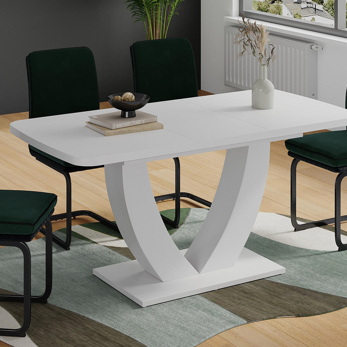 JÍDELNÍ STŮL Fenaro Bílá - bílá, kompozitní dřevo (80/120/77.4cm) - Vicco