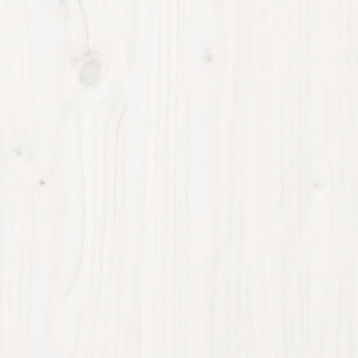 MASSIVHOLZBETT Weiss 140/200 Cm - Weiß, Naturmaterialien (140/200cm) - vidaXL