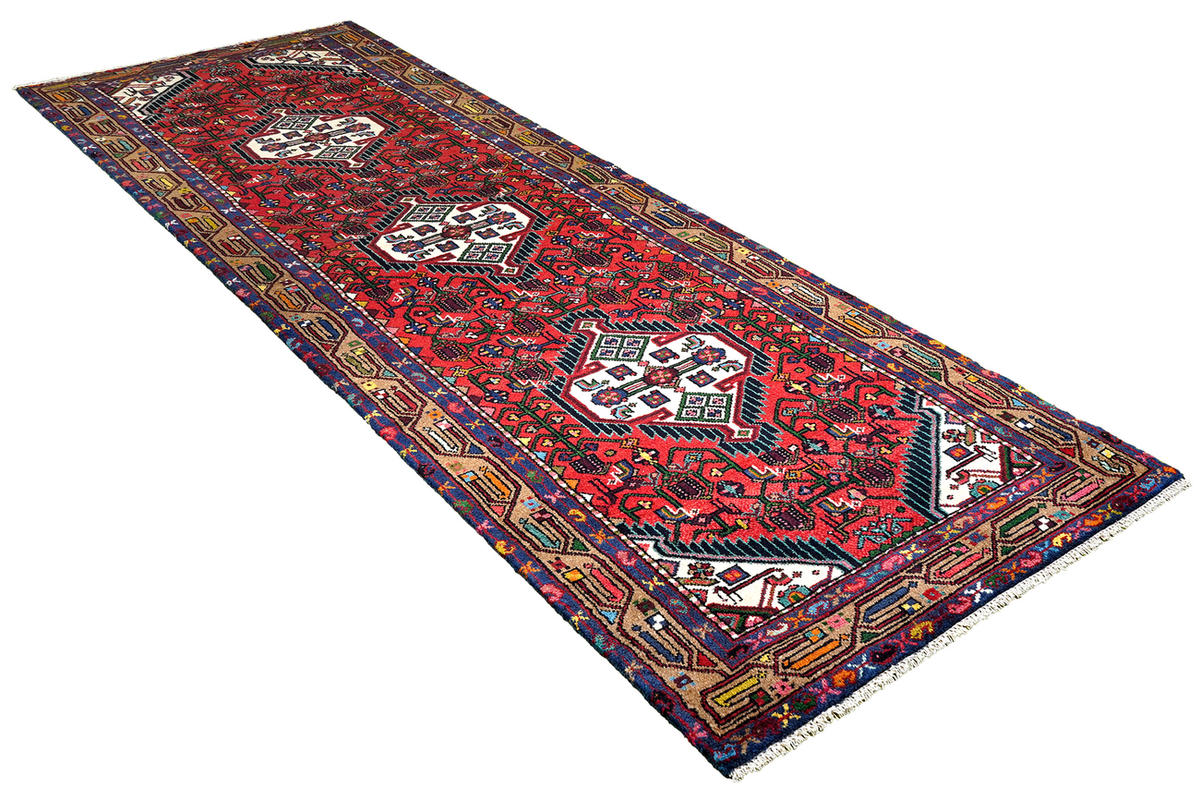 TEPPICH Assadabad Rot 301/84 cm Schurwolle - Rot, Textil (84/301cm) - Looma