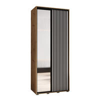 SCHWEBETÜRENSCHRANK 235,2/120/60 2-türig - Schwarz/Weiß, Holz/Metall (120/235/60cm) - Abiks Möbel