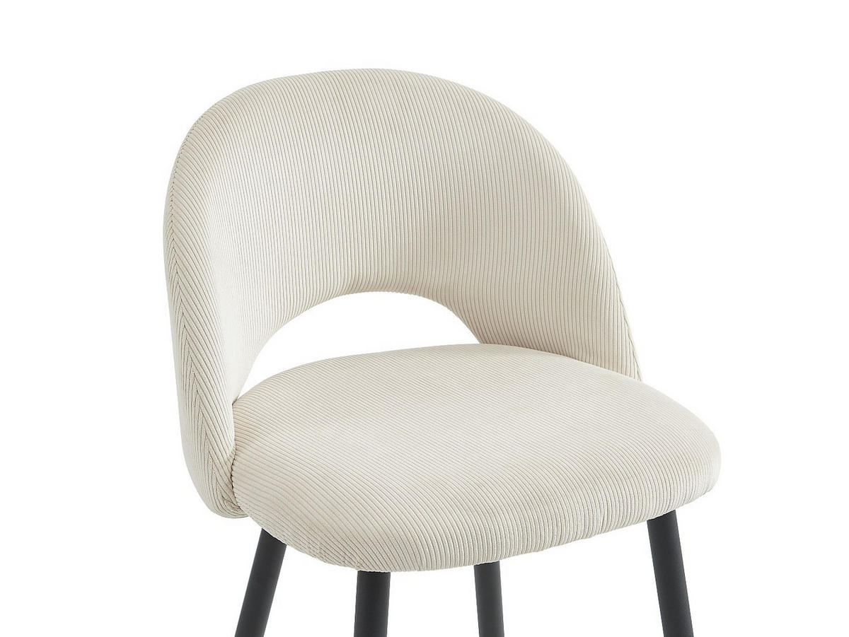 BARHOCKER 2er-Set - Cord & Metall - Cremefarben - FINCHY - Creme, Textil (48/100/50cm) - Pascal Morabito