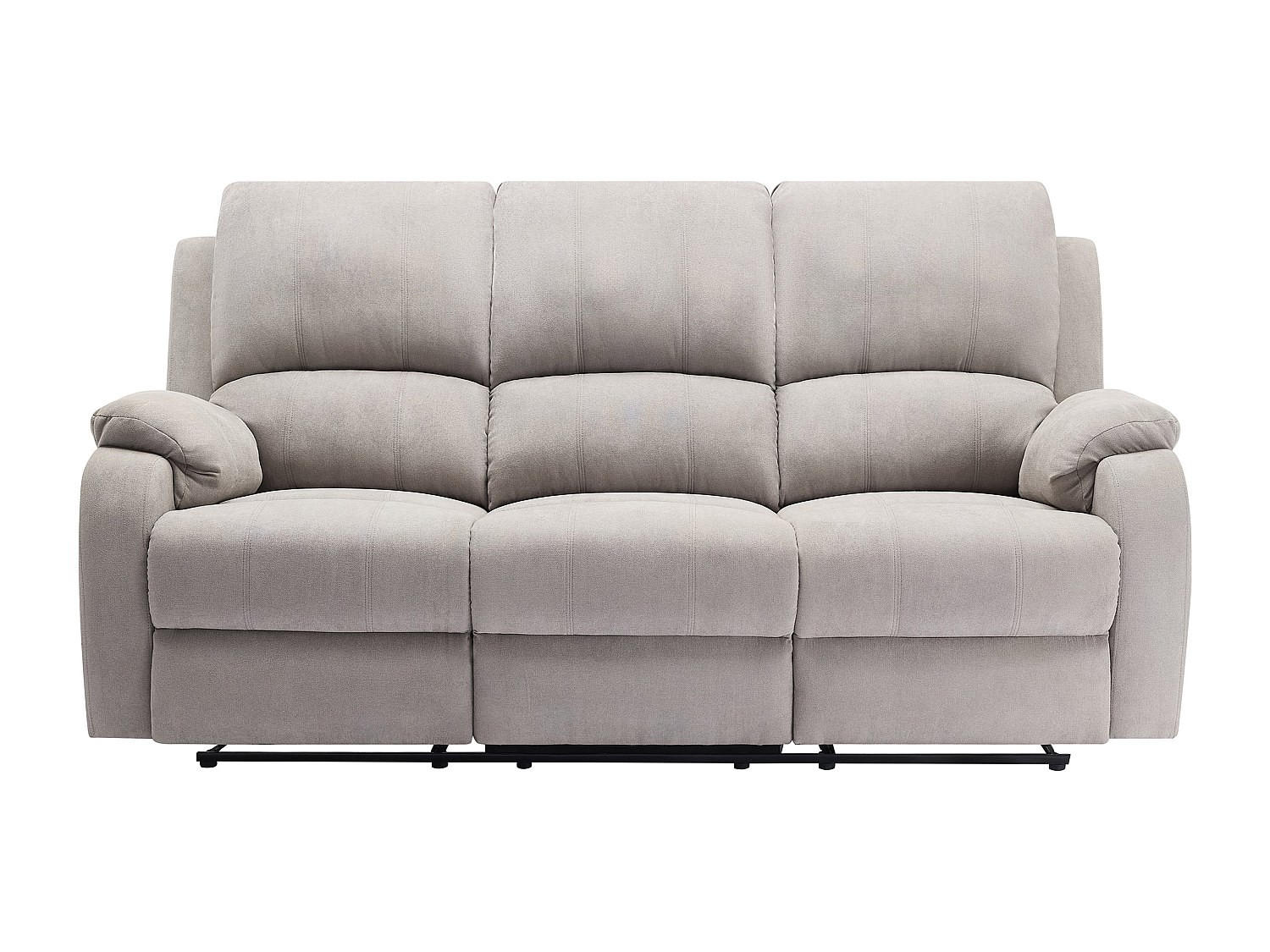 RELAXSOFA - 3 Personen - stoff - hellgrau Brody - Hellgrau, Kunststoff/Textil (202/99/98cm) - Vente-Unique