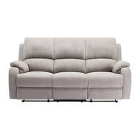 RELAXSOFA - 3 Personen - stoff - hellgrau Brody - Hellgrau, Textil (202/99/98cm) - Vente-Unique