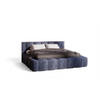 POLSTERBETT Lizeth Komplettset - Dunkelblau, Holzwerkstoff/Textil (140/200cm) - Fun Möbel