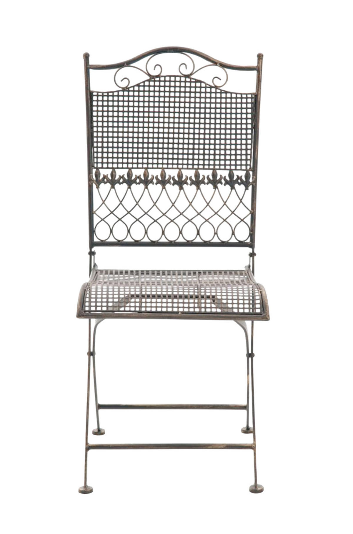 GARTENKLAPPSTUHL 2er Set Metall Bronze - Bronzefarben, Metall (41/91/50cm) - CLP
