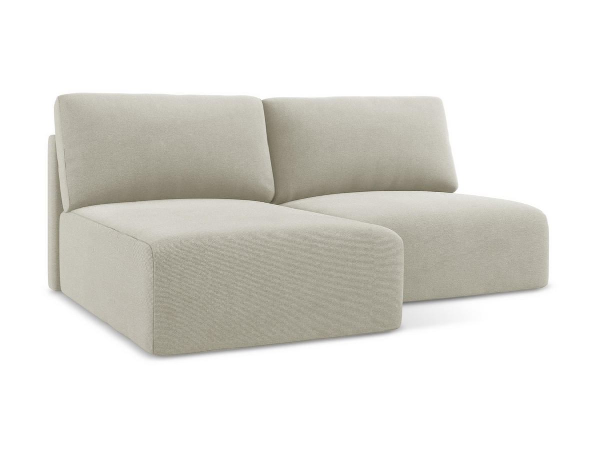 ECKSOFA mit Schlaffunktion links Strukturstoff Stoff Beige - Beige/Creme, Kunststoff/Textil (149/210cm) - Makamii