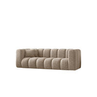 COUCH Dreisitzer-Sofa Grand Modular Stoff Haga Beige - Beige, Holz (230/70/91cm) - Kaiser Möbel