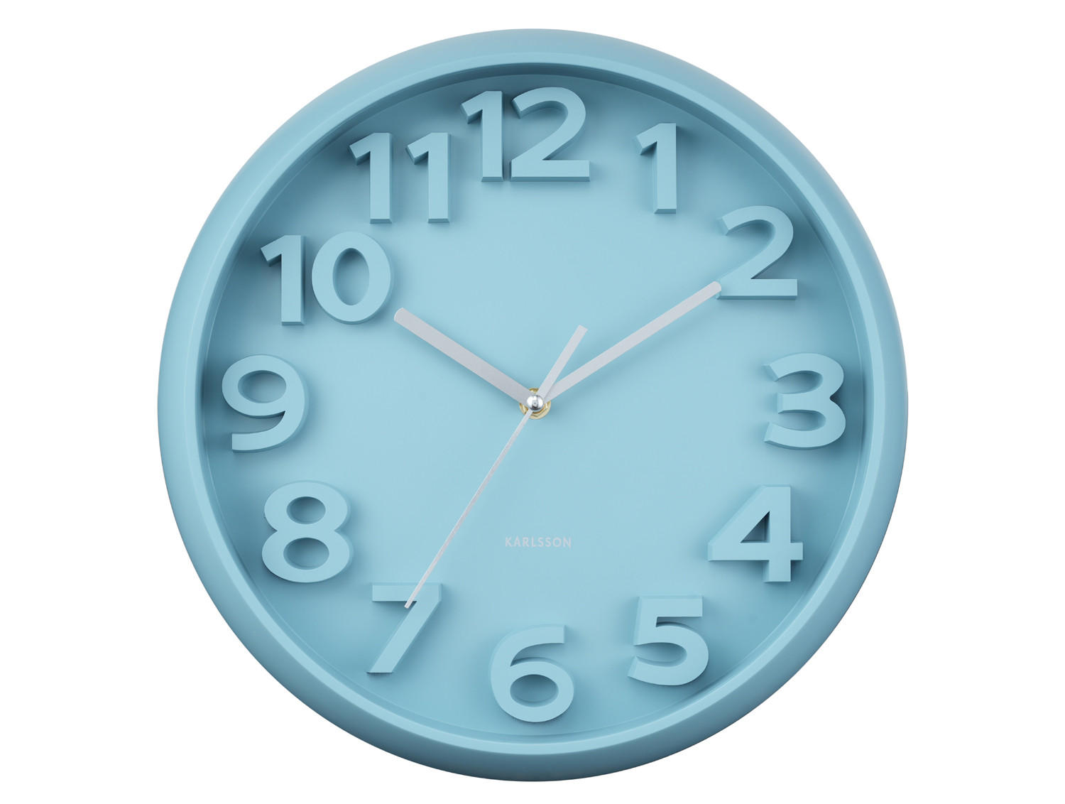 Karlsson Wanduhr Blau 33x5x33 cm