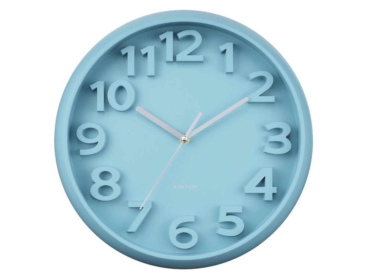 WANDUHR Elevated Ø33,5 cm - Blau, Kunststoff (33/5/33cm) - Karlsson