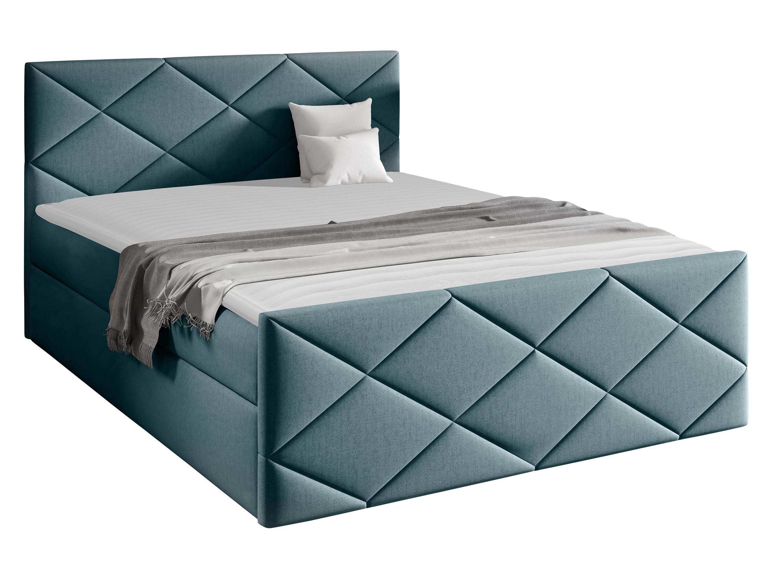 BOXBETT Herkules - Blaugrau, Holz (180/200cm) - MIRJAN24