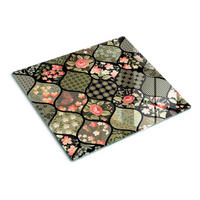 GLASPLATTE 60x52 cm Blumenmuster - Grün, Glas (60/0.4/52cm) - TULUP