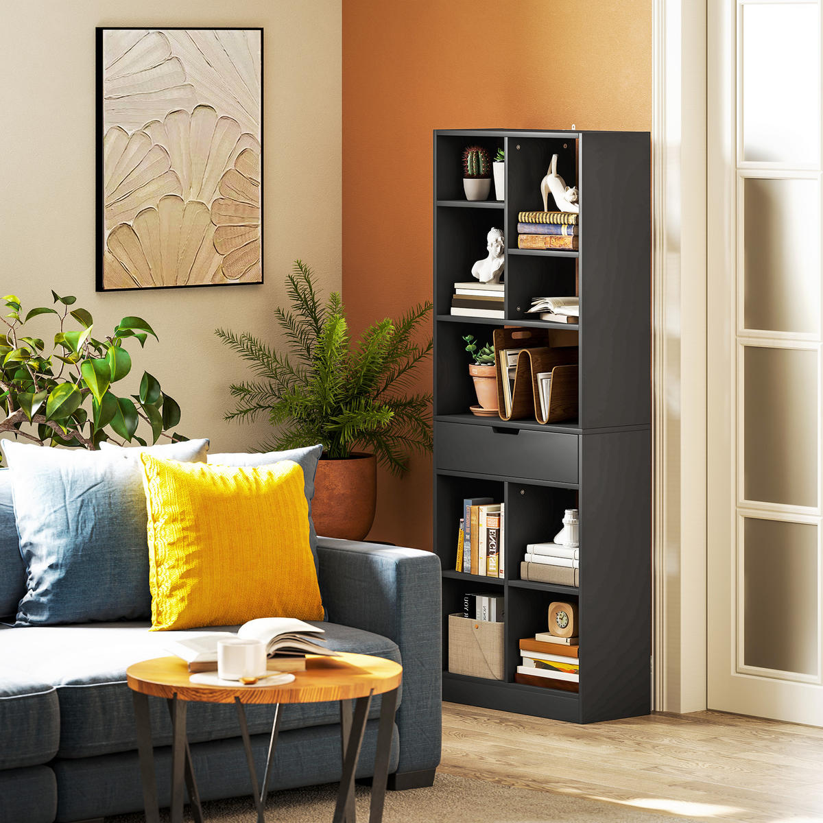 BÜCHERREGAL 60/24/184,5 cm weiß - Brombeere, Kunststoff (60/158/26cm)