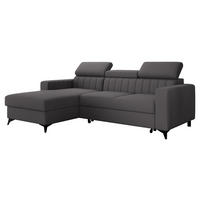 COLTAR Milano, Stanga LC+2R - negru/gri, material textil/lemn (236/172cm) - MIRJAN24