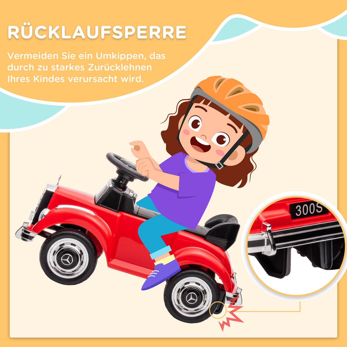 RUTSCHAUTO, Rot, Kunststoff, Metall - Rot, Kunststoff (77.5/41.5/45cm) - AIYAPLAY
