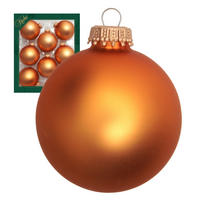 CHRISTBAUMKUGELN Uni-Design Fabienne Goldfarbig 7cm (Glas / 8 Stk.) - Goldfarben, Glas (7/7/7cm) - Krebs Glas Lauscha