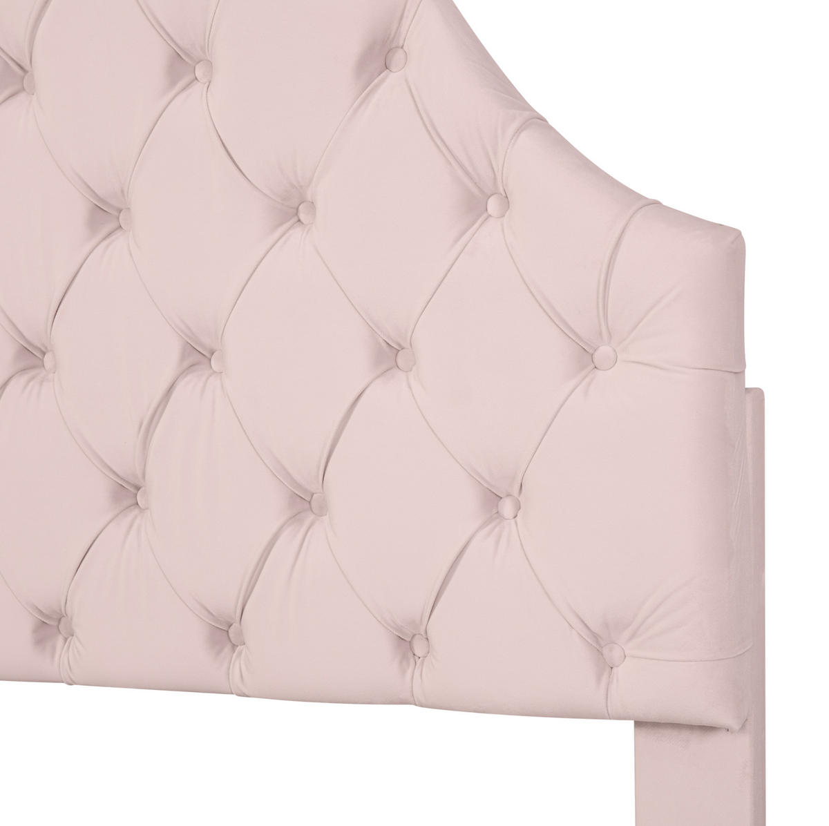 POLSTERBETT mit verstellbarem Kopfteil 90x200 cm Samt Rosa - Pink, Metall (90/200cm) - Beauniv