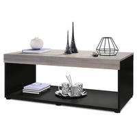 COUCHTISCH Pure Tischplatte und Blenden in Eiche Nordic - Silbereichenfarben, Holzwerkstoff (58/104/40.5cm) - Vladon