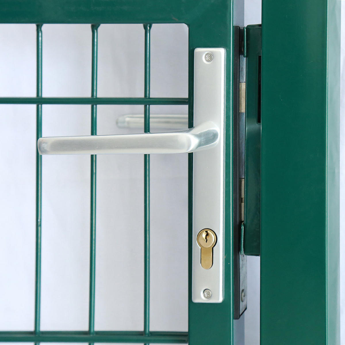 DOPPELSTABMATTEN GARTENTOR PORTARIUS - Größe: 140 cm, Farbe: Grün - Grün, Metall (190/6cm) - Home Deluxe