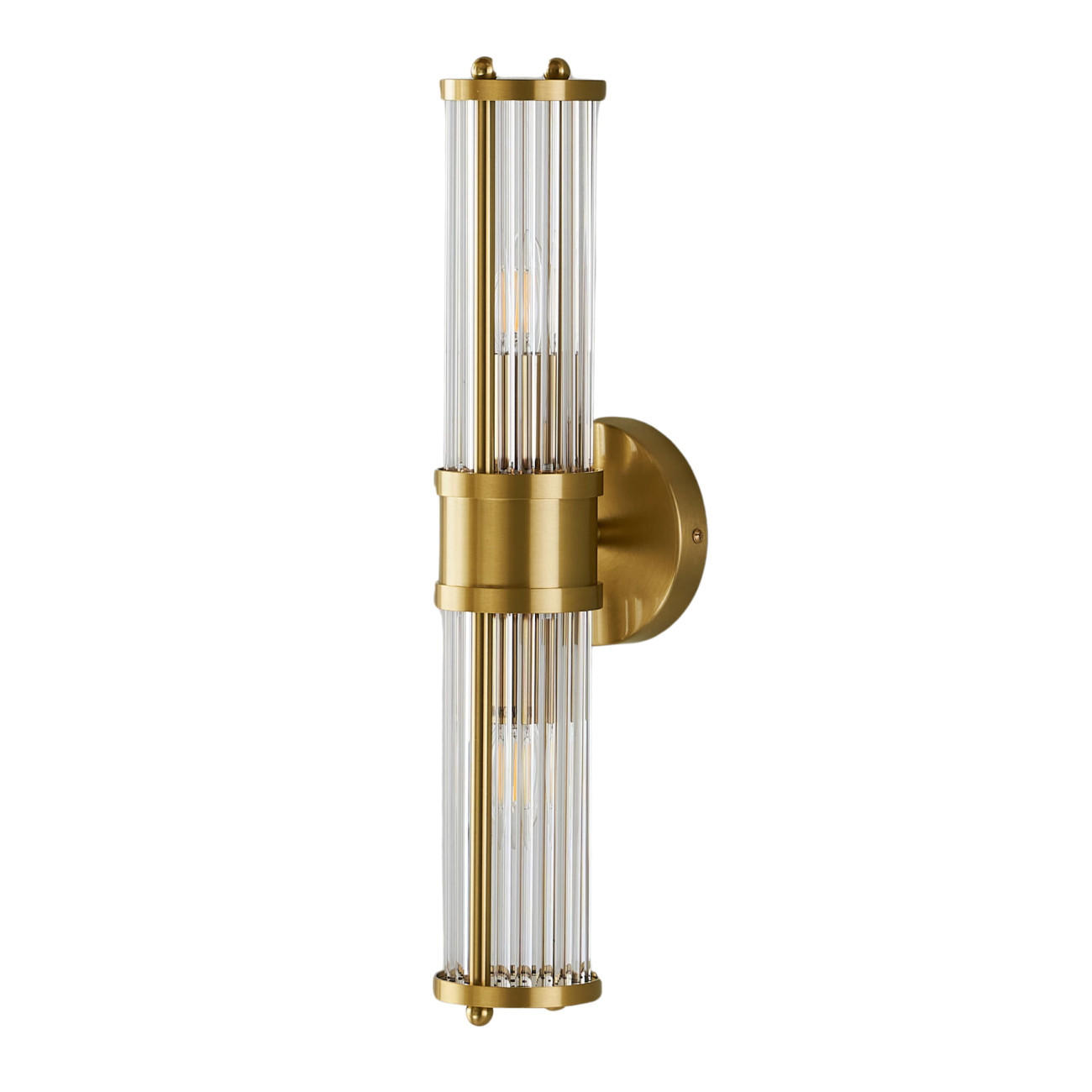 WANDLEUCHTE Medilia, Transparent und goldfarben, 50cm - Transparent, Glas (9/50/13cm) - KOSILUM