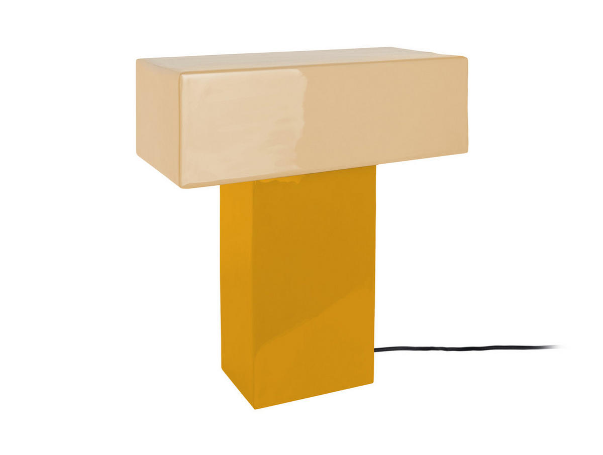 TISCHLAMPE Grato Recto Gelb 32/15/35 cm - Gelb, Metall (32/15/35cm) - Leitmotiv