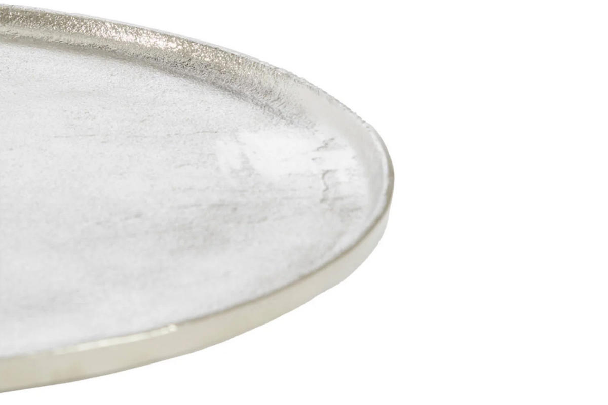 SERVIERPLATTE MAES Ø60x1,5 cm, Silber, Metall - Silberfarben, Metall (60/1.5/60cm) - Light & Living
