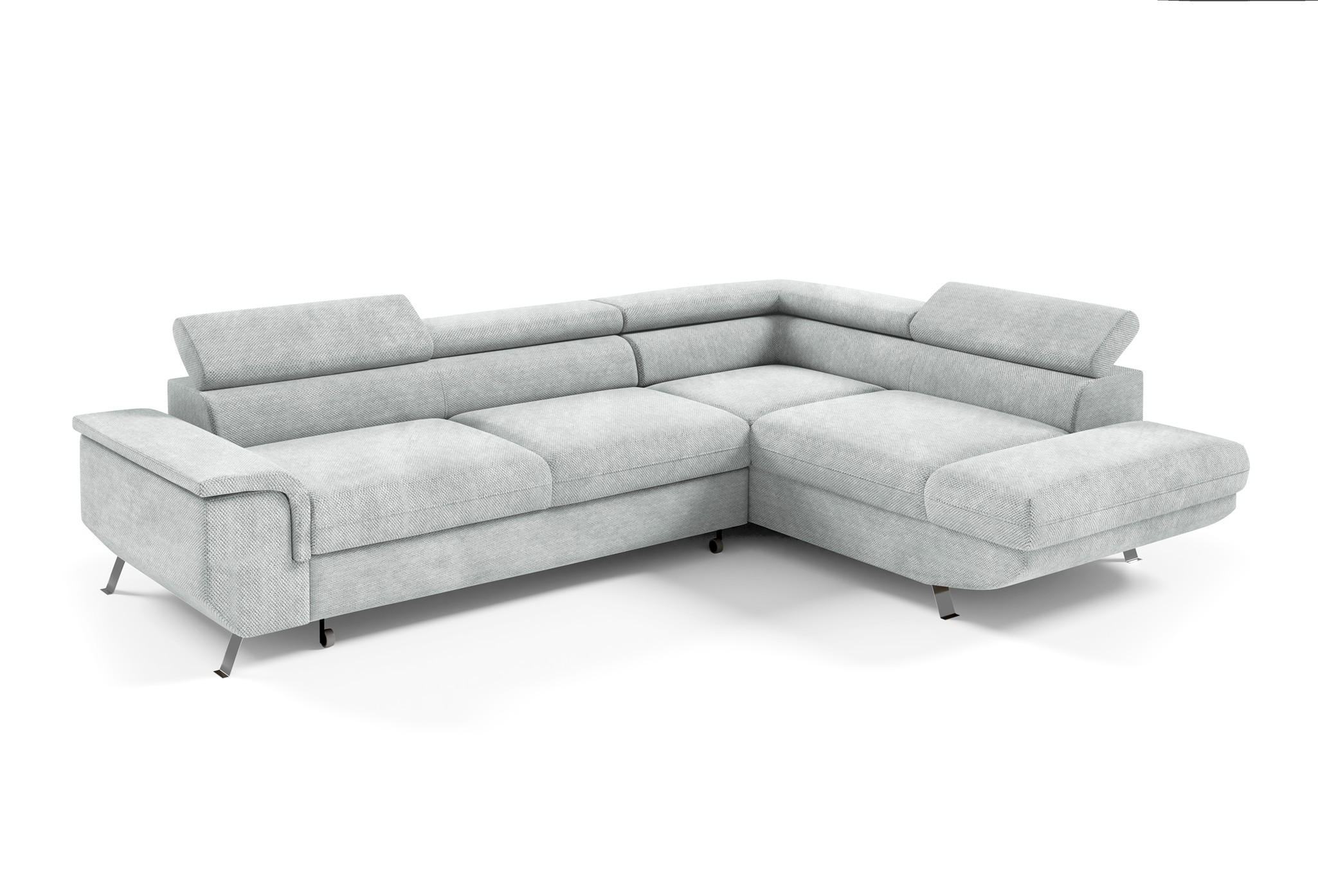 ECKSOFA Plato Mit Schlaffunktion - Hellgrau, Holzwerkstoff/Textil (202/268cm) - Fun Möbel
