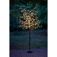 LED-BAUM Northpoint mit 150 warmweißen LEDs, 150 cm Höhe, Timer & 5 m Kabel - Weiß, Kunststoff (60/60/150cm) - Northpoint