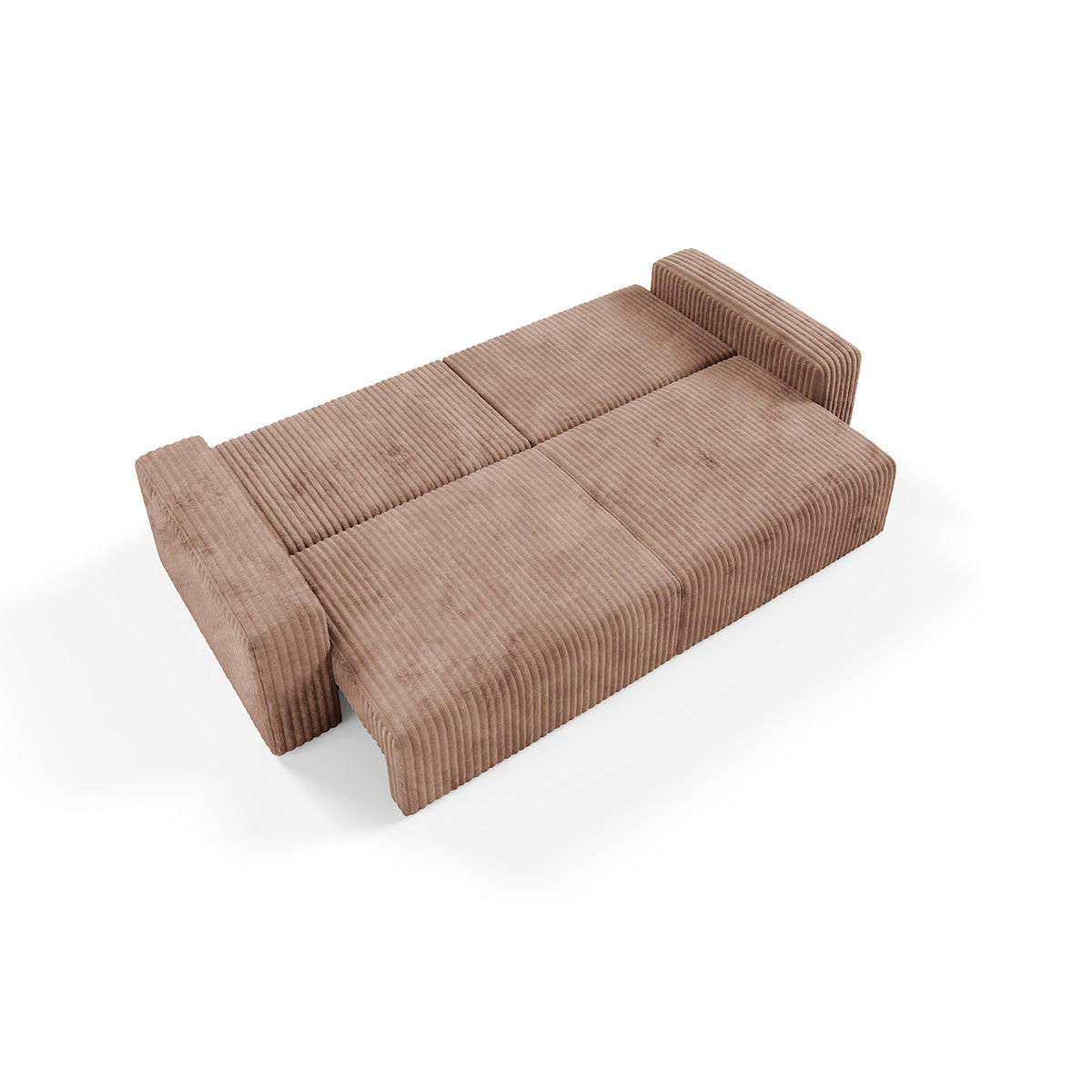 SOFA Angela 3 Sitzplätze Hellbraun - Braun, Holz (252/86/105cm) - Petits-meubles