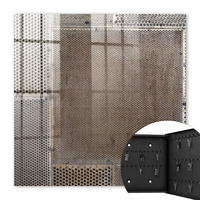 SCHLÜSSELBOX Schwarz 30x30 cm- Türöffnung nach rechts - Industriemuster - Braun, Metall (30/30/5cm) - TULUP