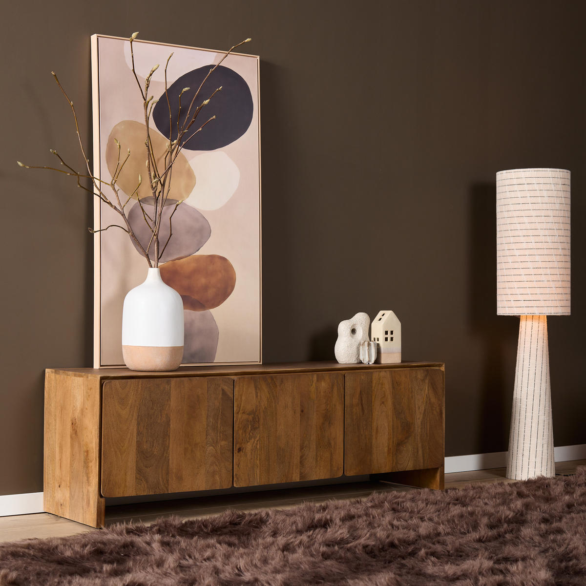 TV-MÖBEL Tense Braun 40/150/50 cm - Braun, Holz (150/50/40cm) - Starfurn