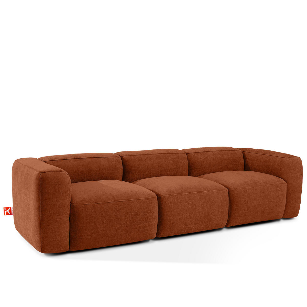 3-SITZER SOFA FUBBO, Rot - Rot, Holz/Holzwerkstoff (290/73/96cm) - KONSIMO®