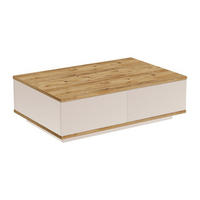 COUCHTISCH mit 2 Türen - Holzfarben & Beige - LOTULA - Beige, Holz (60/90/28.6cm) - Vente-Unique