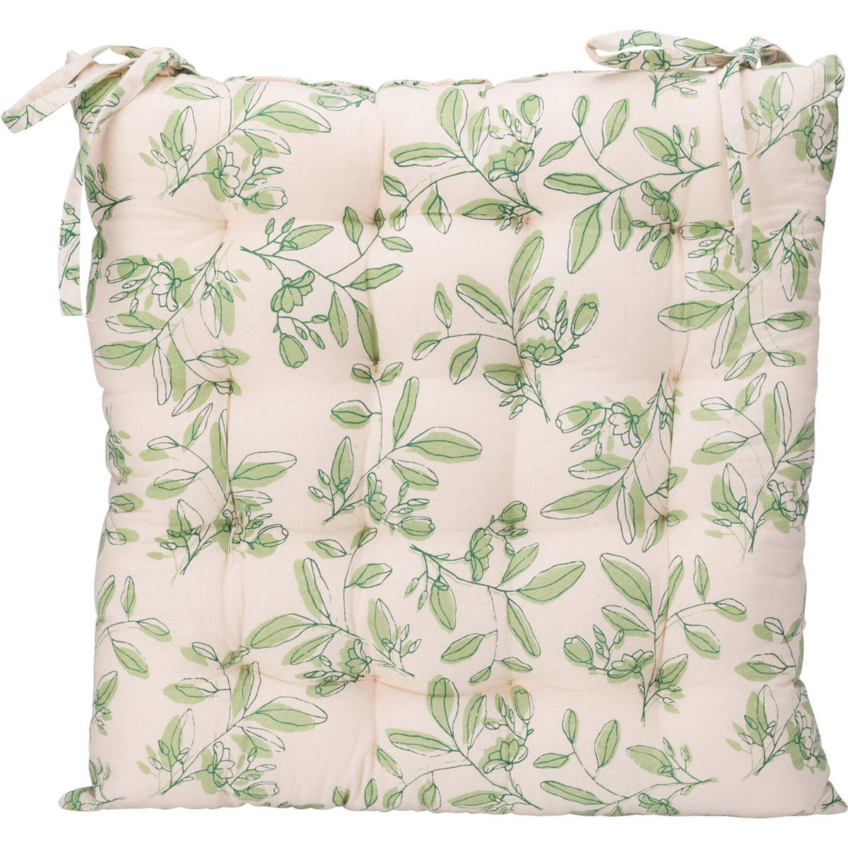 SITZKISSEN Gartenstuhl 40/40 cm - Salbeigrün, Naturmaterialien (40cm) - Home Styling Collection