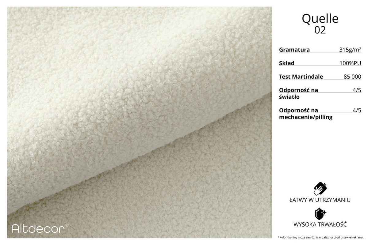 ECKSOFA mit Schlaffunktion Ottomane RECHTS OLEA-L2 321x164x75 Beige Bouclé - Beige/Schwarz, Holzwerkstoff/Kunststoff (164/321cm) - ALTDECOR