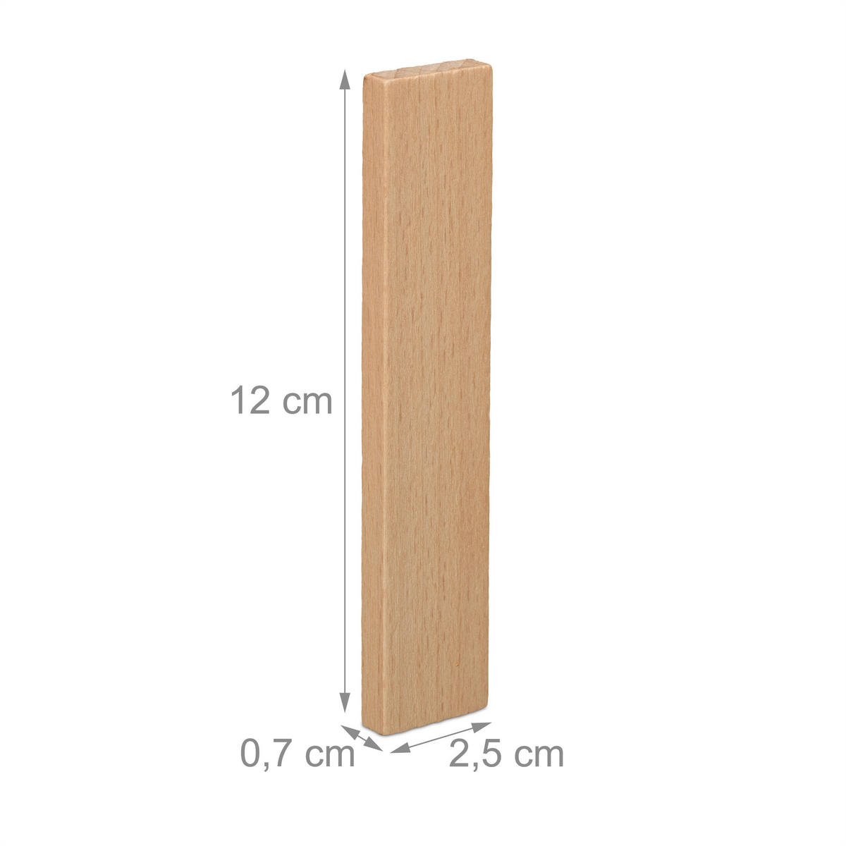 100XHOLZBAUSTEINE - Hellbraun, Holz (2.5/0.7cm) - Relaxdays