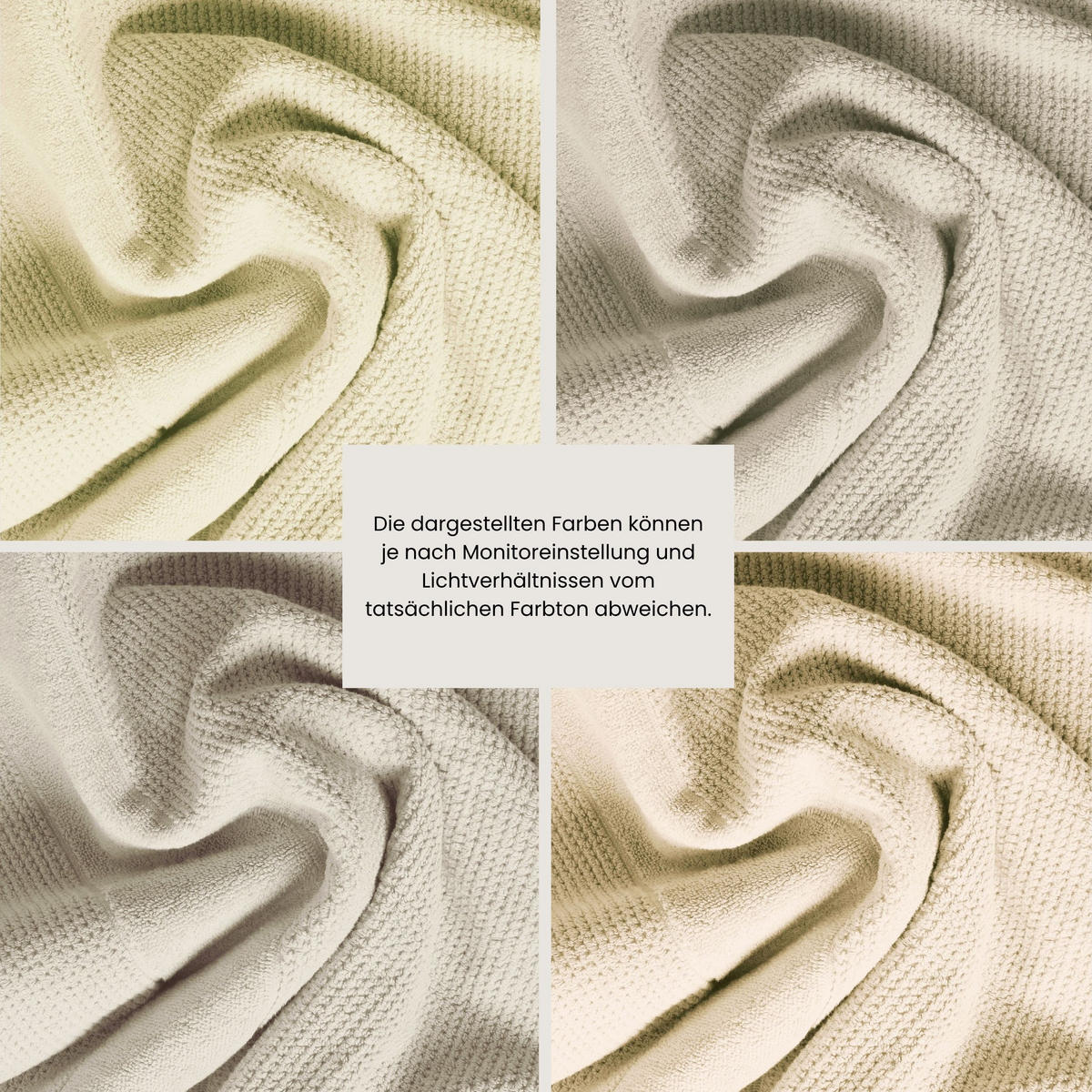 HANDTUCHSET Turin - 4-teilig - 50x100 cm - Helltaupe - Taupe, Textil (50/100cm) - SCHIESSER