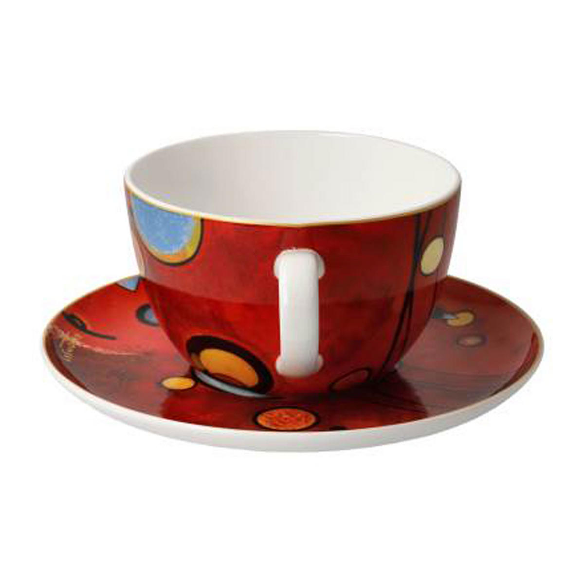 MILCHKAFFEETASSE Kandinsky - Schweres Rot, Fine Bone China - Multicolor, Keramik (0.35L) - Goebel