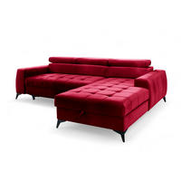 ECKSOFA Agnesa Xs In Salvador - Rot, Holzwerkstoff/Textil (260/200cm) - Fun Möbel
